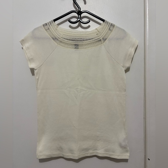 Ralph Lauren Cream Fitted Short Sleeve Tee - Picture 3 of 8